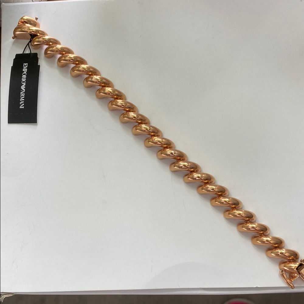 Emporio Armani Rose Gold Chain Bracelet